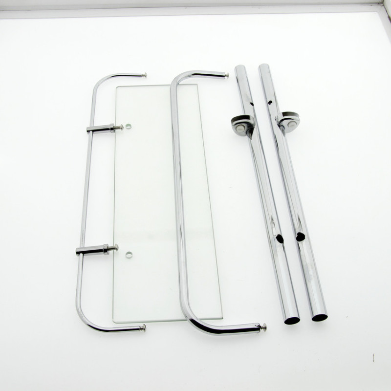 Полиця на 4-е отвори 350Х350 мм ( Одне скло і тримач рушника ) ПС611