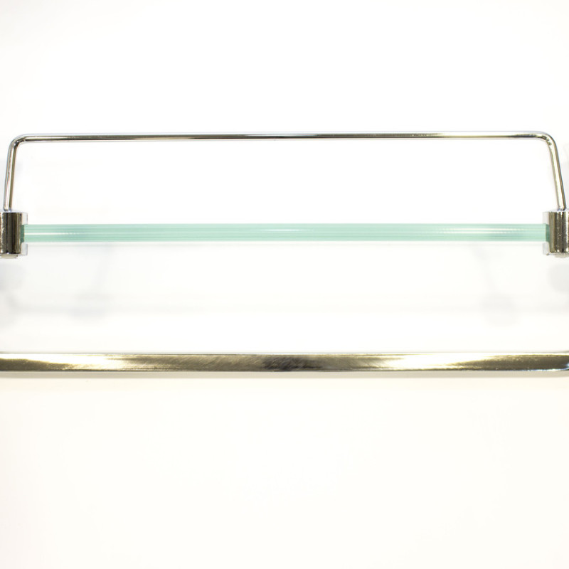 Полиця на 2-а отвори 350 мм ( Одне скло і тримач рушника ) ПС601