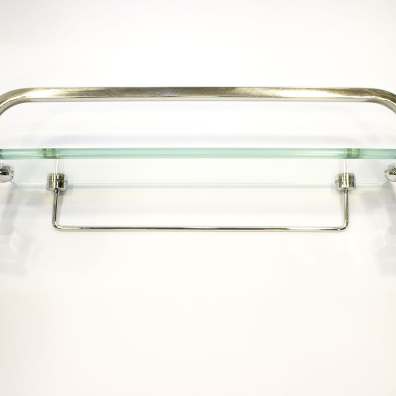 Полиця на 2-а отвори 350 мм ( Одне скло і тримач рушника ) ПС601