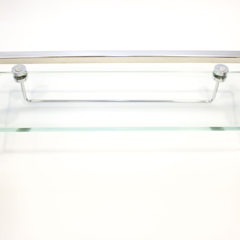 Полиця на 2-а отвори 350 мм ( Одне скло і тримач рушника ) ПС601