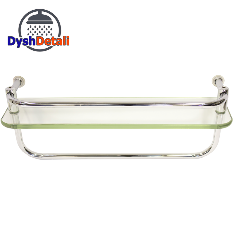 Полиця на 2-а отвори 300 мм ( Одне скло і тримач рушника ) ПС602
