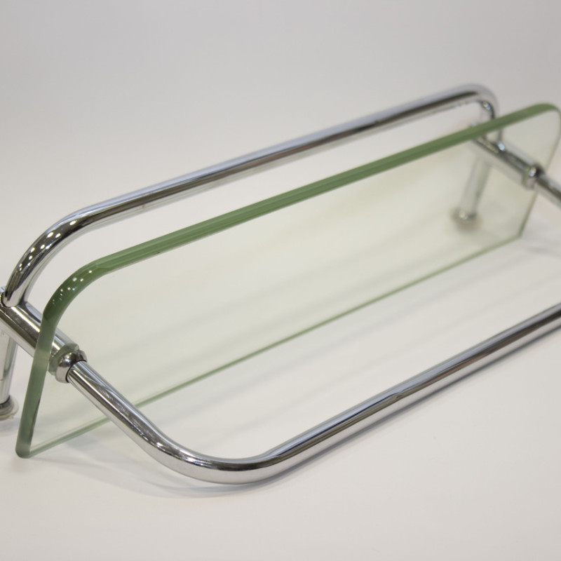 Полиця на 2-а отвори 300 мм ( Одне скло і тримач рушника ) ПС602