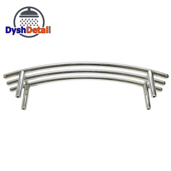 Полку релинг на 4-е кріплення 225х40 мм. ( без скла, хром - релинг, пластик ) ПС607