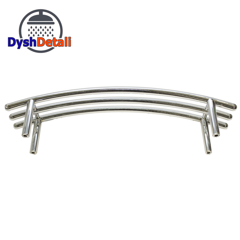 Полку релинг на 4-е кріплення 225х40 мм. ( без скла, хром - релинг, пластик ) ПС607