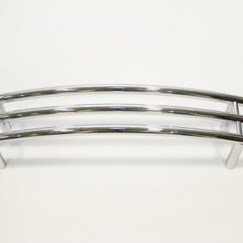 Полку релинг на 4-е кріплення 225х40 мм. ( без скла, хром - релинг, пластик ) ПС607