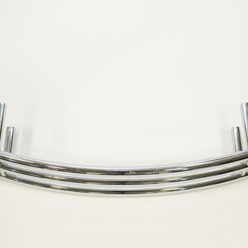 Полку релинг на 4-е кріплення 225х40 мм. ( без скла, хром - релинг, пластик ) ПС607