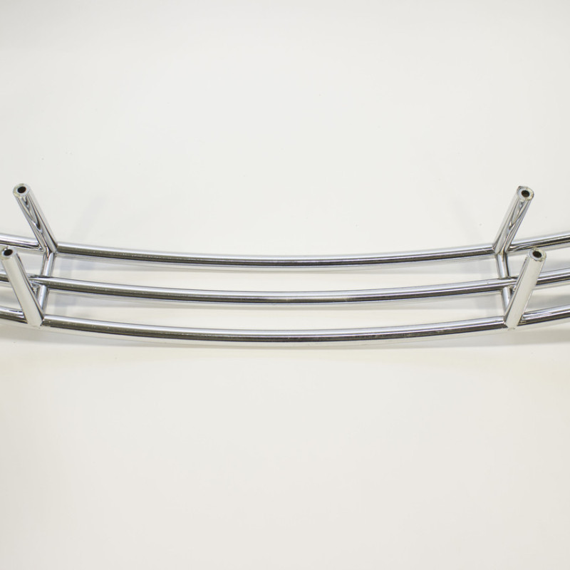 Полку релинг на 4-е кріплення 225х40 мм. ( без скла, хром - релинг, пластик ) ПС607