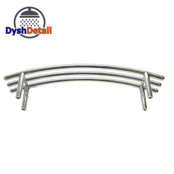 Полку релинг на 4-е кріплення 255х45 мм. ( без скла, хром - релинг, пластик ) ПС610