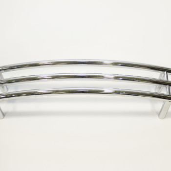 Полку релинг на 4-е кріплення 255х45 мм. ( без скла, хром - релинг, пластик ) ПС610