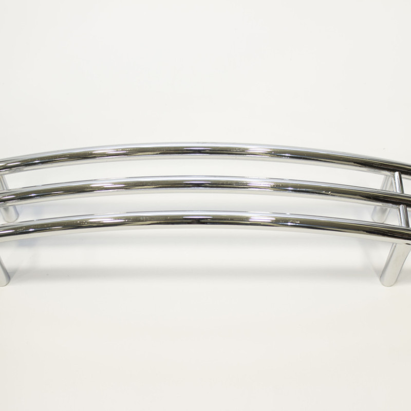 Полку релинг на 4-е кріплення 255х45 мм. ( без скла, хром - релинг, пластик ) ПС610