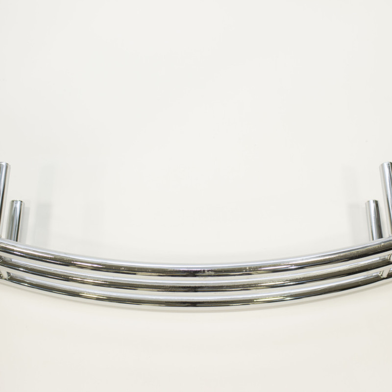 Полку релинг на 4-е кріплення 255х45 мм. ( без скла, хром - релинг, пластик ) ПС610