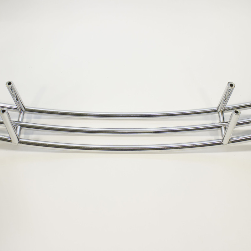 Полку релинг на 4-е кріплення 255х45 мм. ( без скла, хром - релинг, пластик ) ПС610