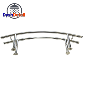 Полку релинг на 4-е кріплення 220х45 мм. для душової кабіни ( без скла, хром - релинг, метал ) ПС609