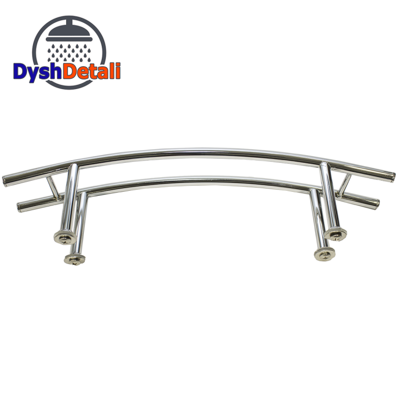 Полку релинг на 4-е кріплення 220х45 мм. для душової кабіни ( без скла, хром - релинг, метал ) ПС609