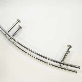 Полку релинг на 4-е кріплення 220х45 мм. для душової кабіни ( без скла, хром - релинг, метал ) ПС609