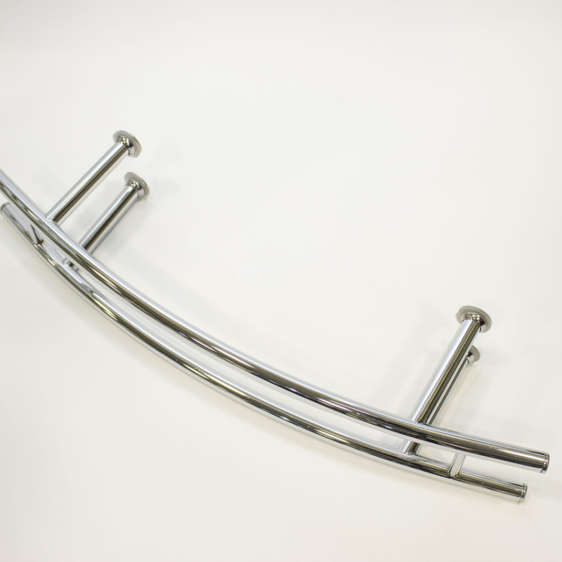 Полку релинг на 4-е кріплення 220х45 мм. для душової кабіни ( без скла, хром - релинг, метал ) ПС609