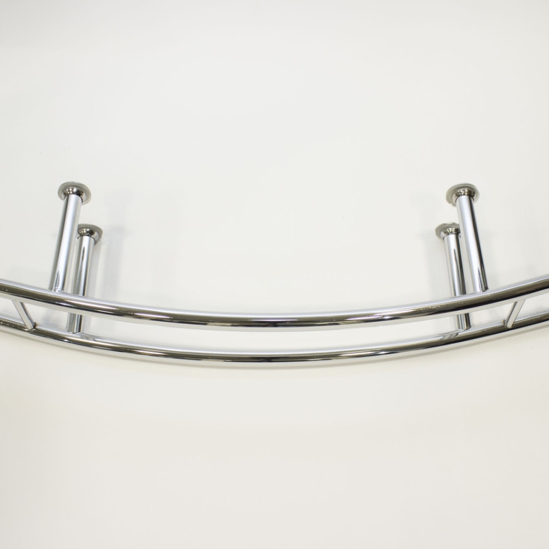 Полку релинг на 4-е кріплення 220х45 мм. для душової кабіни ( без скла, хром - релинг, метал ) ПС609