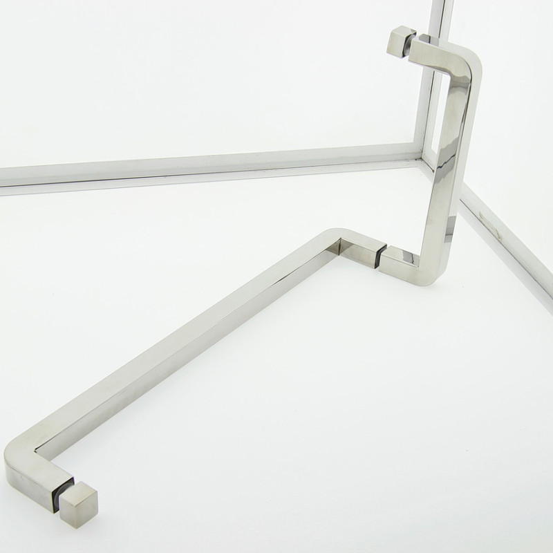 Ручка для скляних дверей, три отвори в склі (Н 646) Метал 200х400