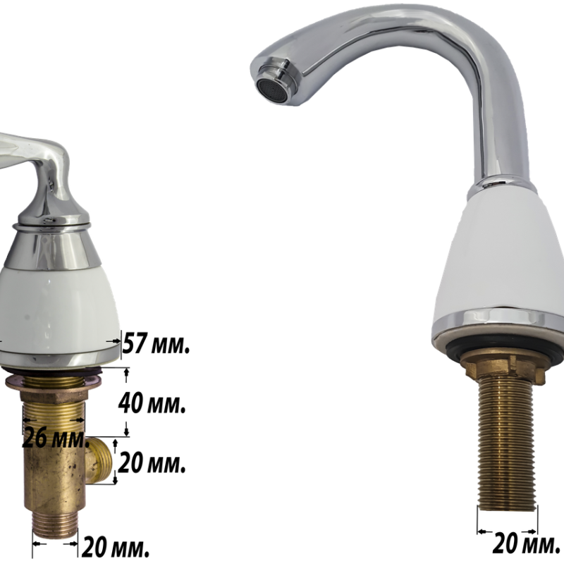 Кран врізний у ванну або умивальник, змішувач для гідромасажної ванни, (NX-045)