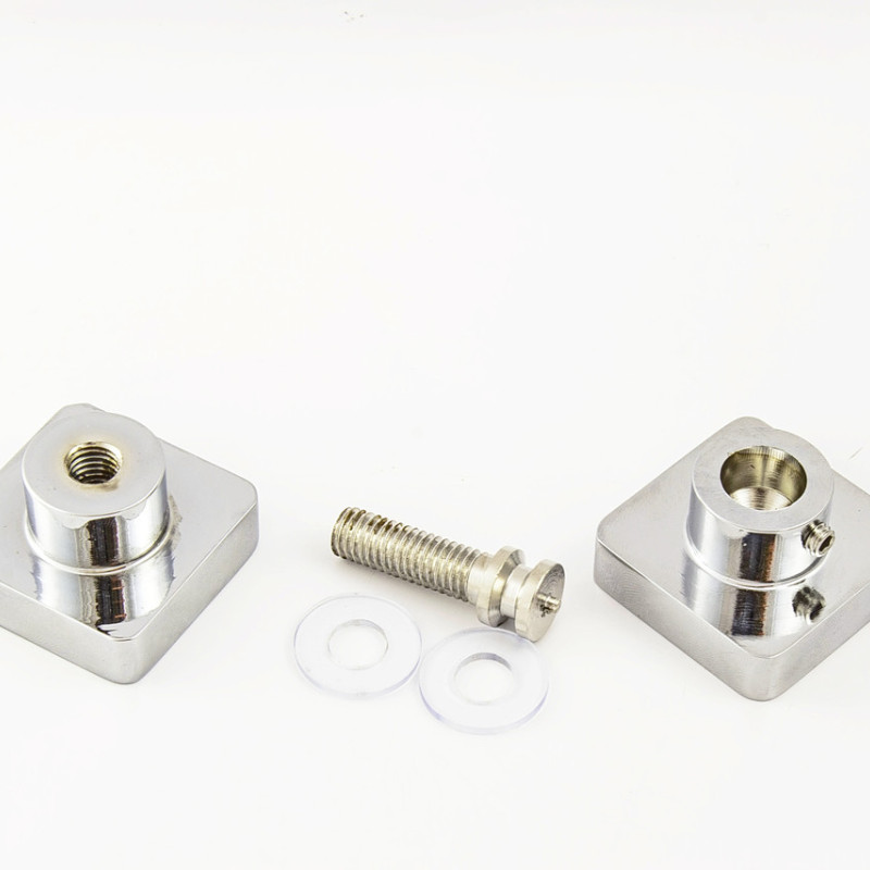 Ручка для скляних дверей на один отвір, латунна