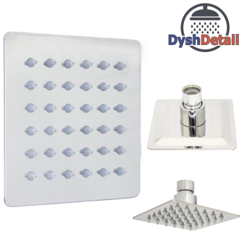 Душ верхній з нержавійки 10 див. квадратний