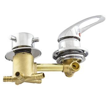 Змішувач для душової кабіни ( С-5\10 ) на п'ять положень з штуцерами і 10 см по центрам.