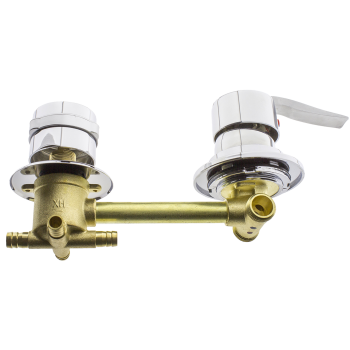 Змішувач для душової кабіни ( С-4\14 ) на чотири положення з штуцерами і 14 см по центрам.