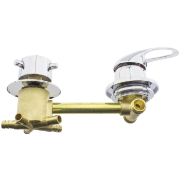 Змішувач для душової кабіни ( С-5\14 ) на п'ять положень з штуцерами і 14 см по центрам.