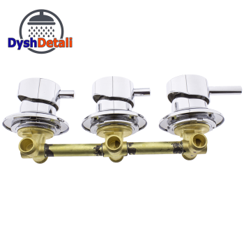 Змішувач для душової кабіни, на три вузли для паралельного включення