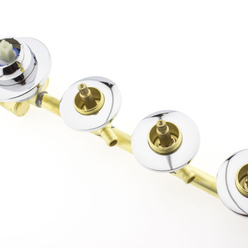 Змішувач для душової кабіни, на чотири вузли для паралельного включення