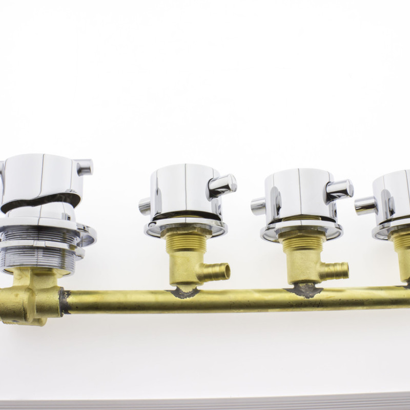 Змішувач для душової кабіни, на чотири вузли для паралельного включення