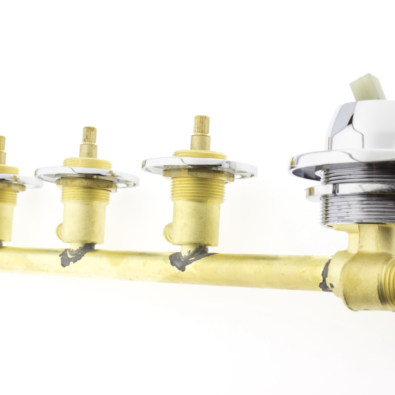 Змішувач для душової кабіни, на чотири вузли для паралельного включення