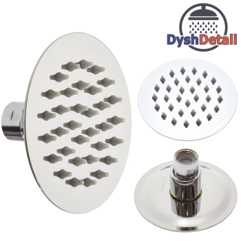 Душ верхній 100 мм круглий на шарнірі з нержавіючої сталі