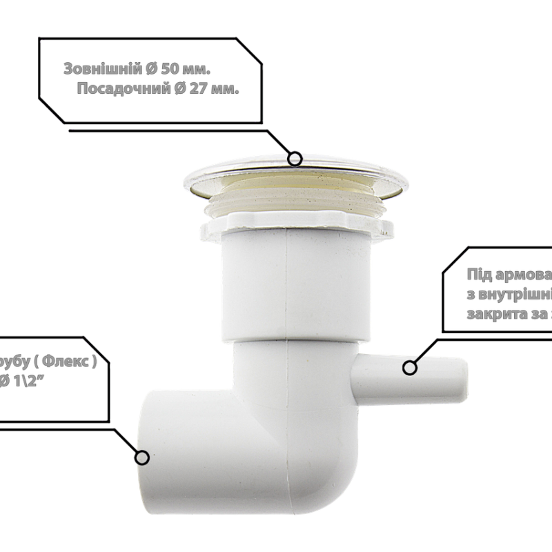 Форсунка для гідромасажної ванної (ВД 042) 1/2"