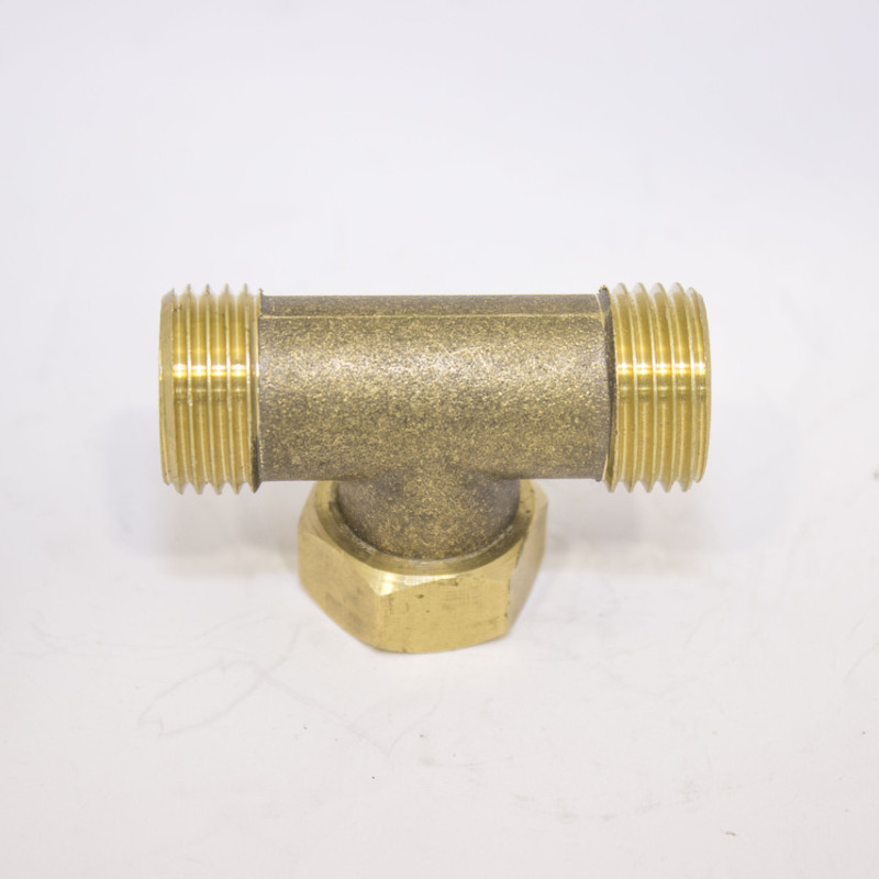 Трійник латунний (У-05) 1\2 зовнішня різьба
