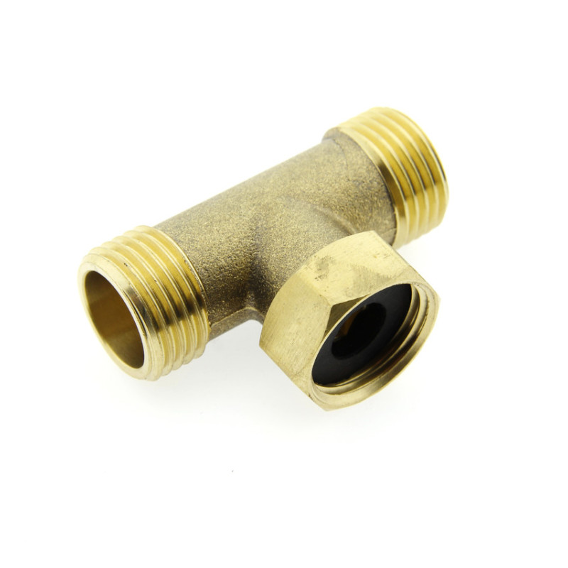 Трійник латунний (У-05) 1\2 зовнішня різьба