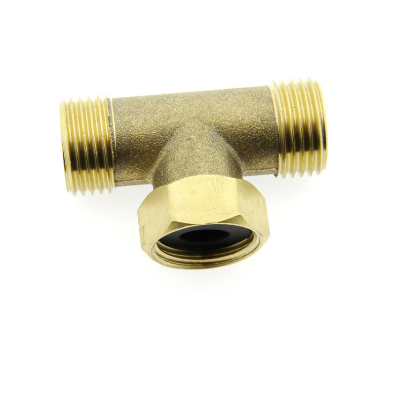 Трійник латунний (У-05) 1\2 зовнішня різьба