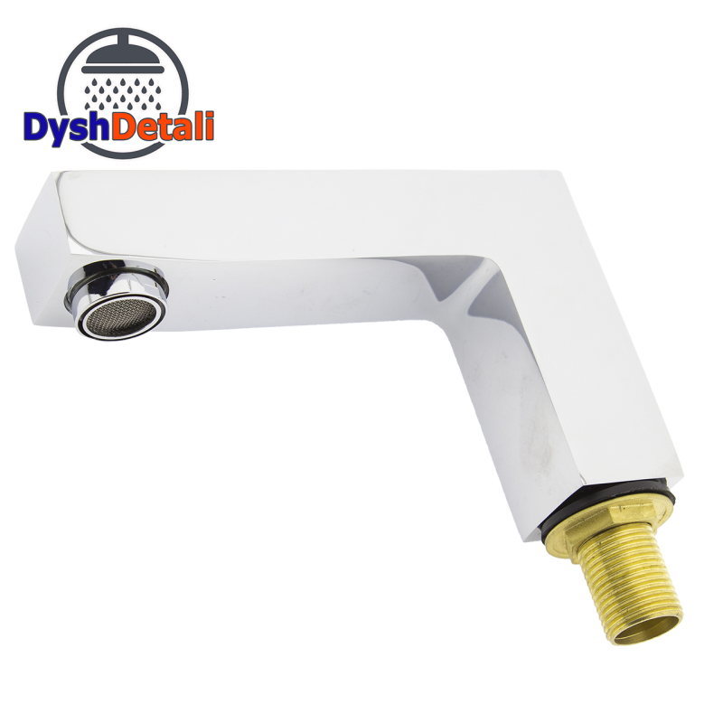 Налив верхній на борт ванни - гусак квадрат довгий ( АВ-6715)