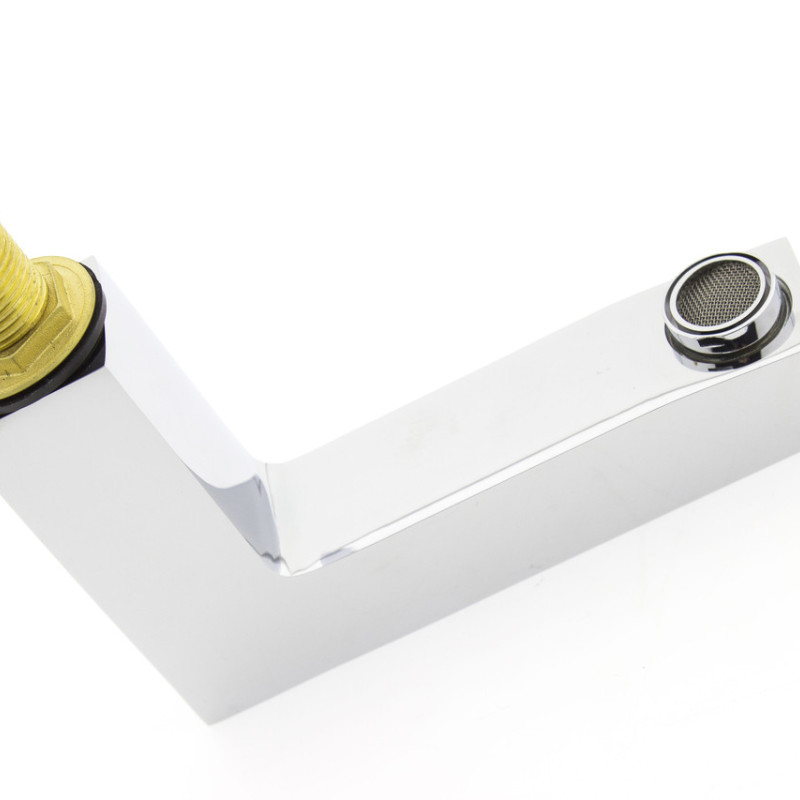 Налив верхній на борт ванни - гусак квадрат довгий ( АВ-6715)