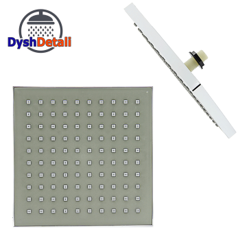 Душ стельовий, квадратний 200х200х17 мм. (Л 200/17)