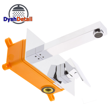 Змішувач вбудований в стіну (прихованого монтажу ) А-102 квадратної форми для умивальника