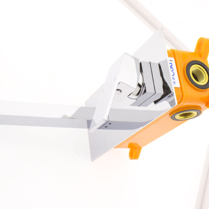 Змішувач вбудований в стіну (прихованого монтажу ) А-102 квадратної форми для умивальника