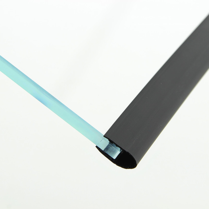 Стик для дверей душової кабіни, бічний, силіконовий, чорний (ФС0708БЛ)