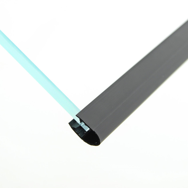 Стик для дверей душової кабіни, бічний, силіконовий, чорний (ФС0708БЛ)