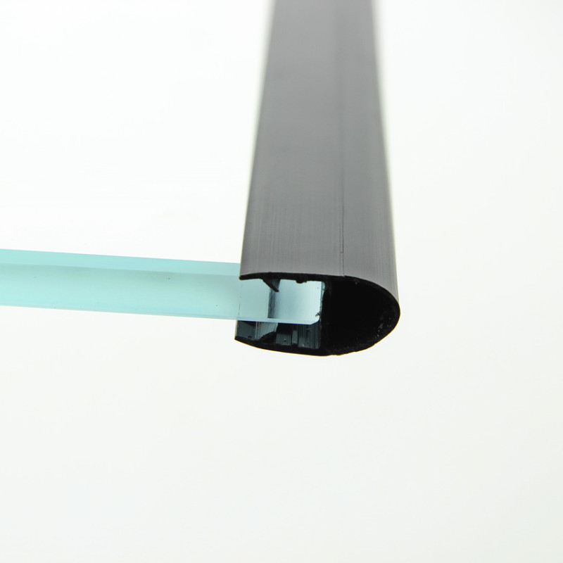 Стик для дверей душової кабіни, бічний, силіконовий, чорний (ФС0708БЛ)