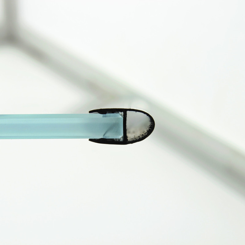 Стик для дверей душової кабіни, бічний, силіконовий, чорний (ФС0708БЛ)