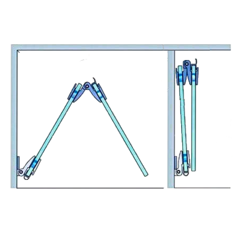Петля для скляних дверей, без фіксації (скло-скло) (НХ 6819)
