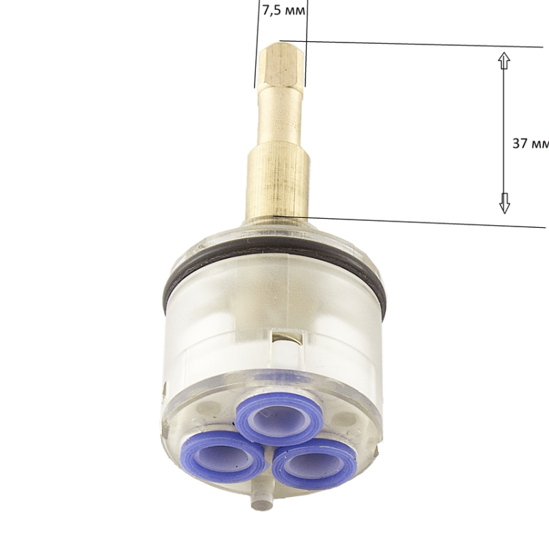 Картридж в змішувач душової кабіни, на три положення під квадрат ( КВ33\3\37 )