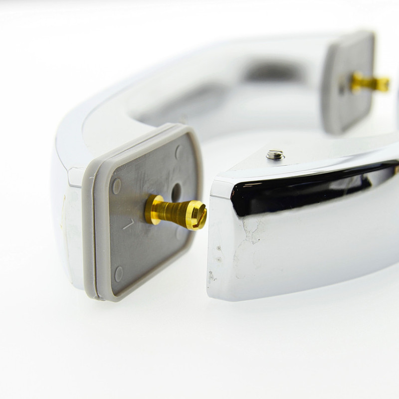 Ручка для дверей душової кабіни на два отвори. (Н 22) Хромированная, пластикова. 175 мм.