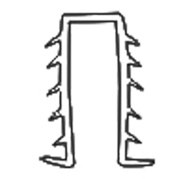 Уплотнитель мягкий для стекла душевой кабины П-образный ( ФС113) 8 мм